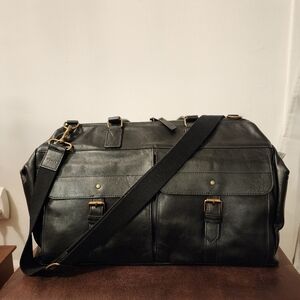 Black Leather Men's Bag